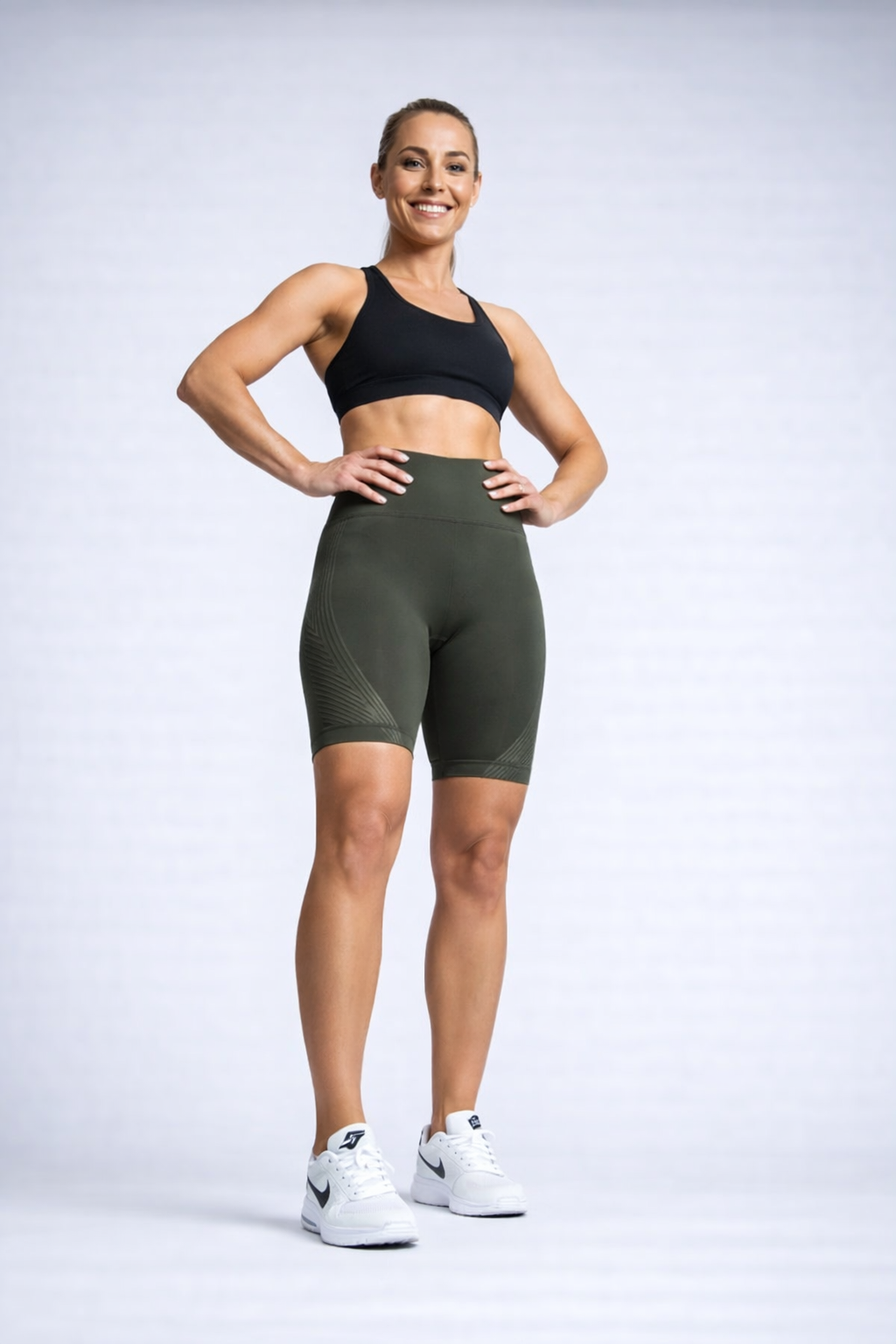 Leggings Cortos 3D - Gris oscuro