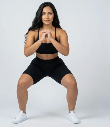 Leggings Cortos 3D – Negro Clásico