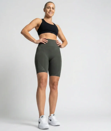 Leggings Cortos 3D - Gris oscuro