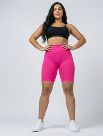 Leggings Cortos 3D - rosa