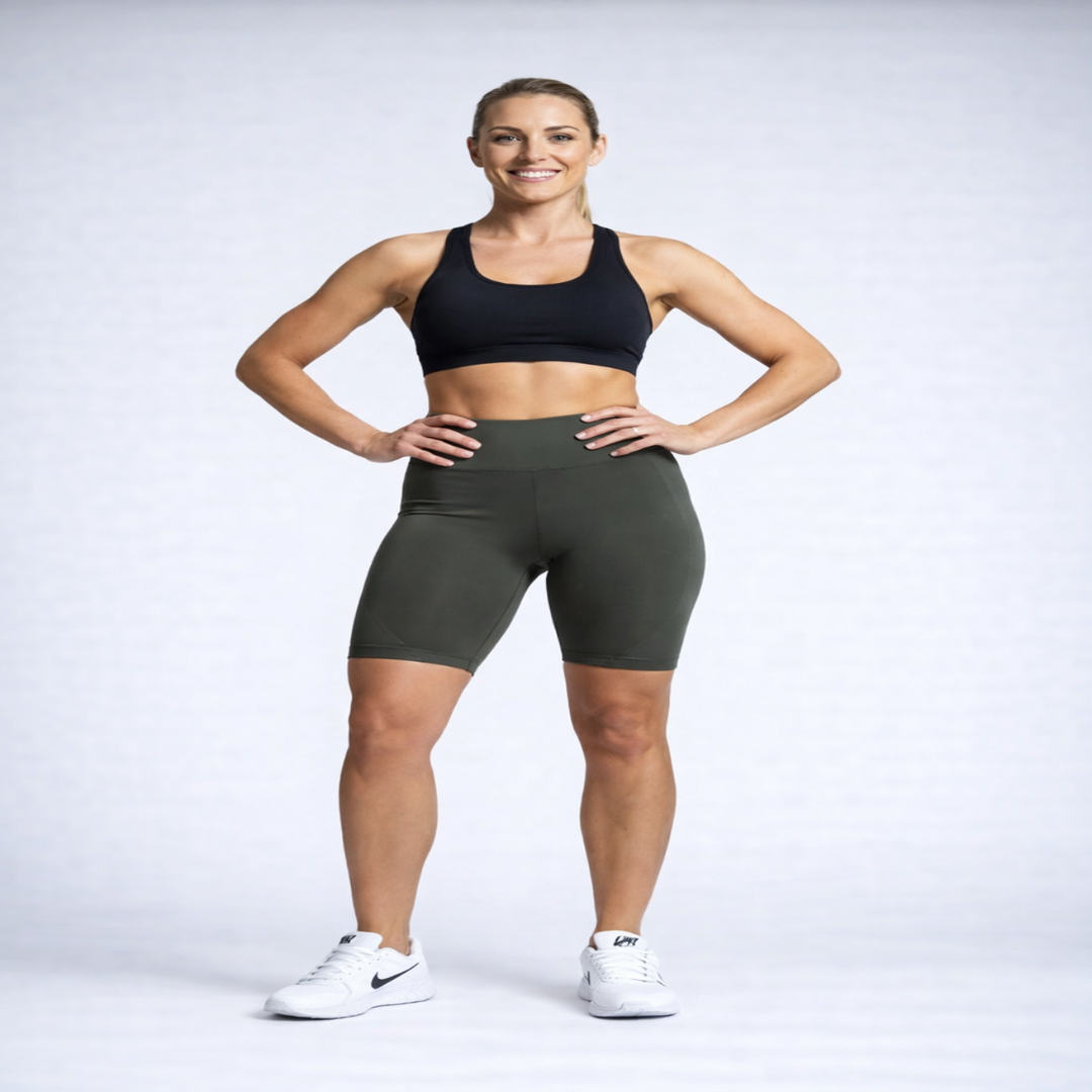 Leggings Cortos 3D - Gris oscuro