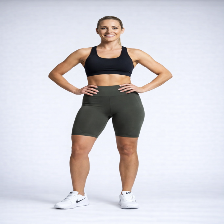 Leggings Cortos 3D - Gris oscuro