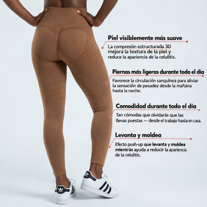 Leggings 3D - Marrón Café