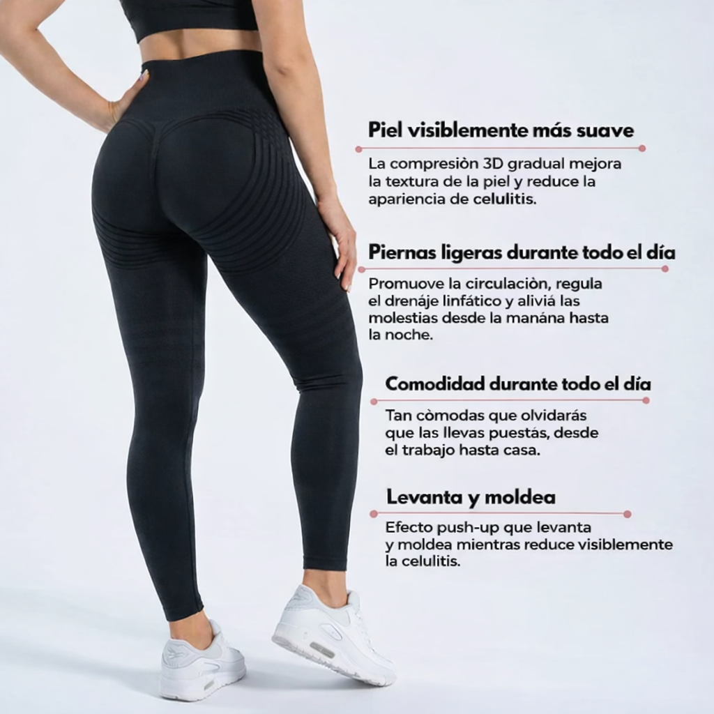 3D Leggings – Negro Clásico