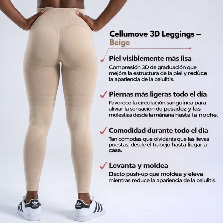 3D Leggings – Beige