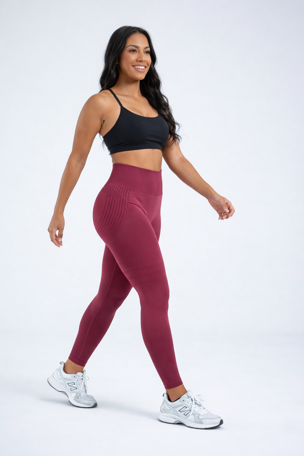3D Leggings - Burdeos