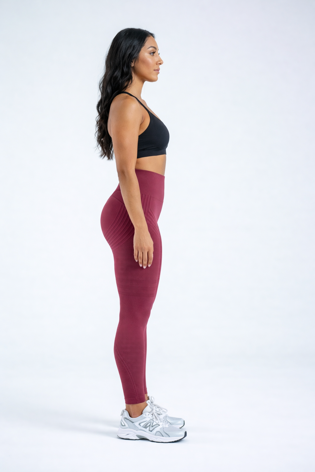 3D Leggings - Burdeos