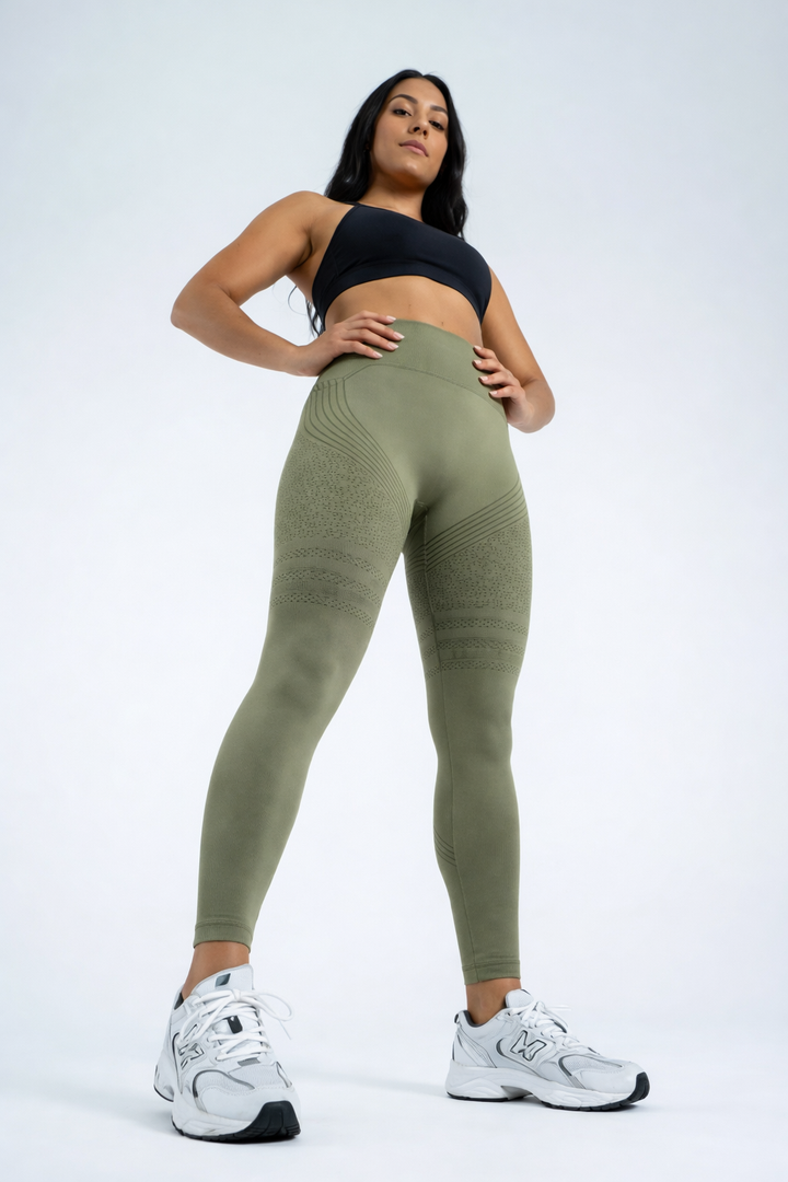 3D Leggings – Verde militar