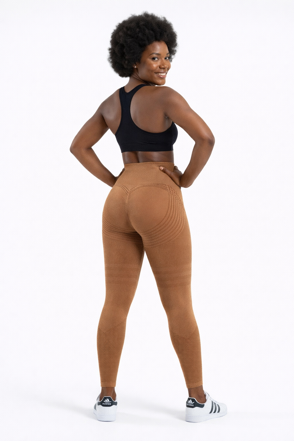 Leggings 3D - Marrón Café