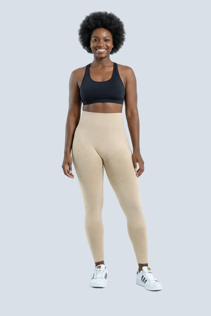 3D Leggings – Beige