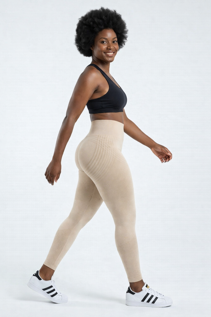 3D Leggings – Beige