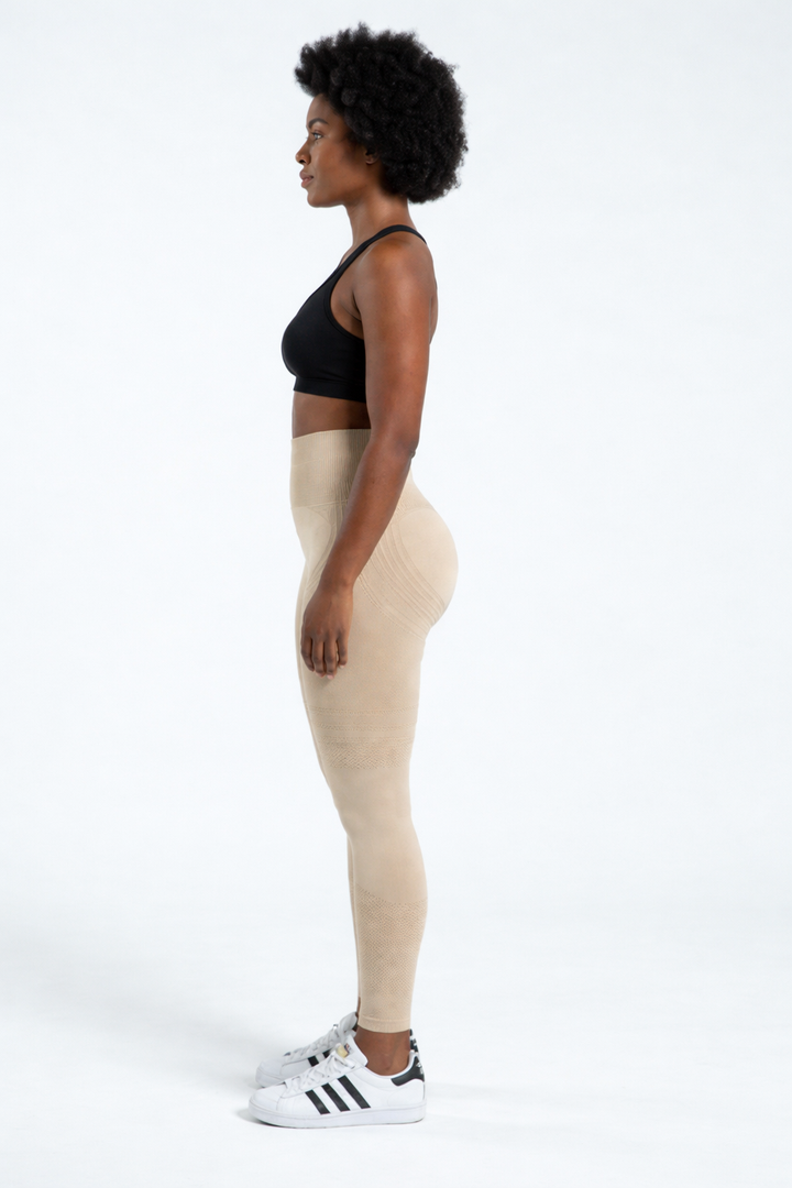 3D Leggings – Beige