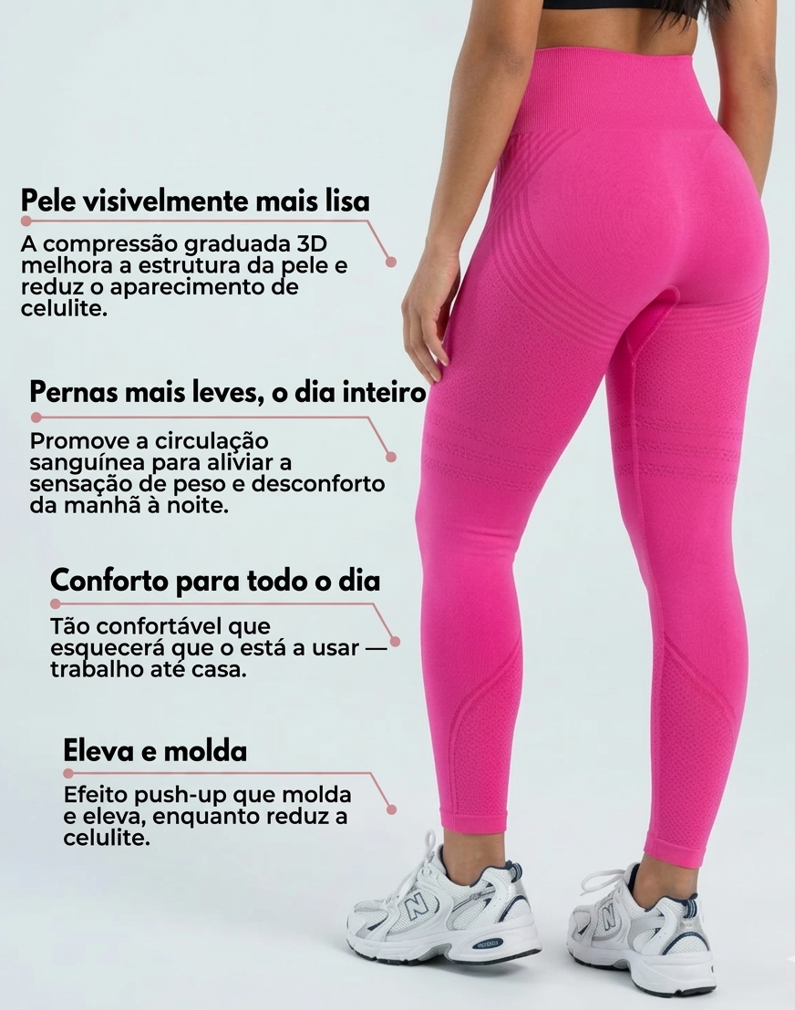 Leggings Cortos 3D - rosa