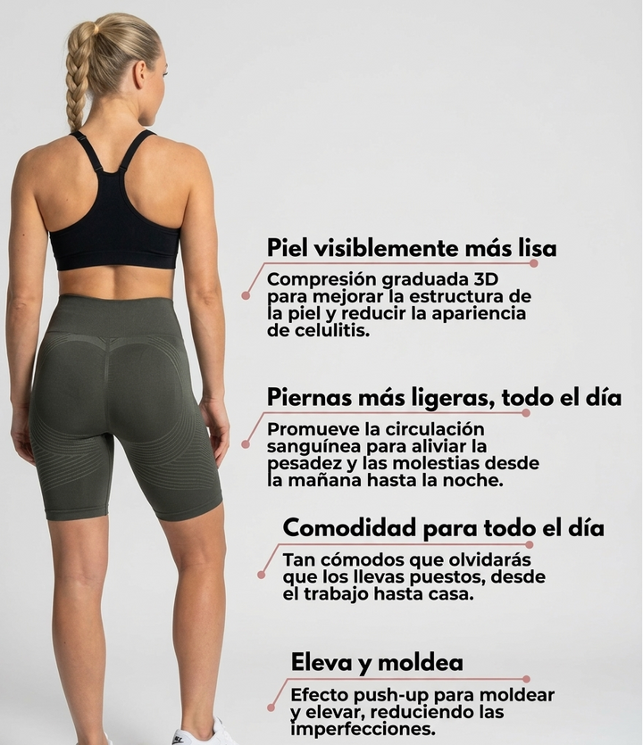 Leggings Cortos 3D - Gris oscuro
